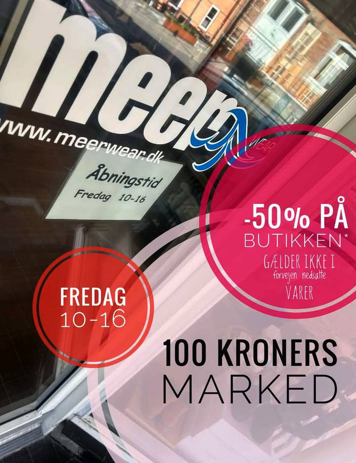 50% og 100 kr. marked