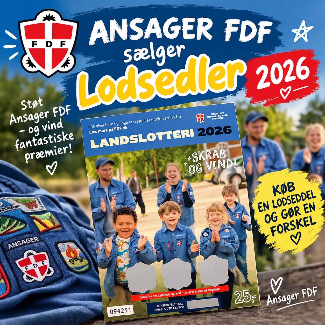 FDF Ansager sælger lodsedler og søger ekstra hænder