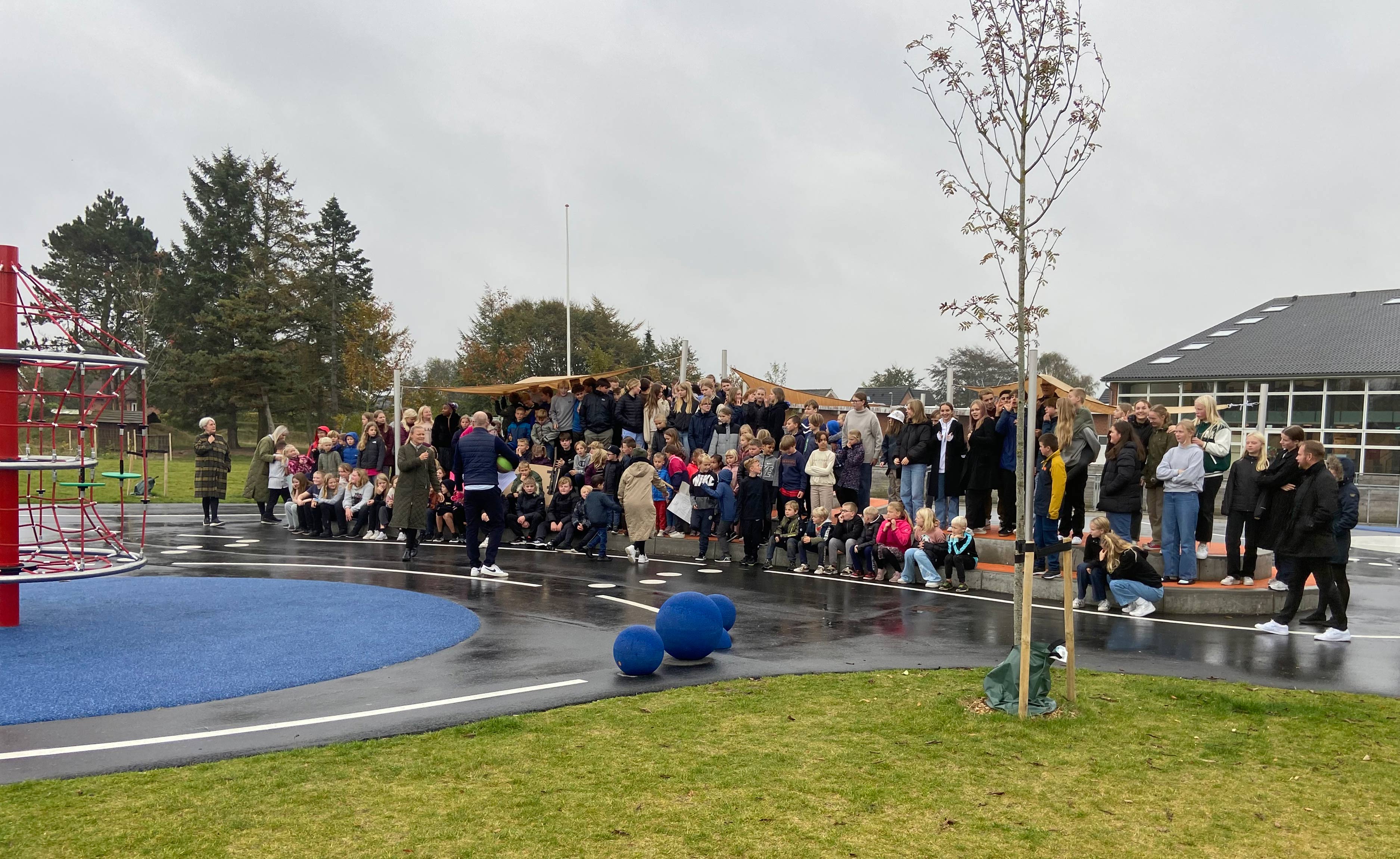 Ansager skoles nye lærings- og legeplads er officielt indviet