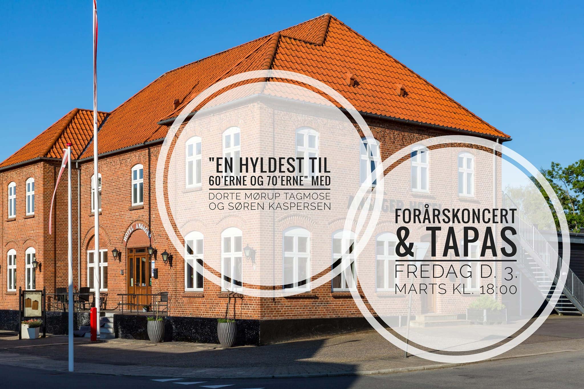 Forårskoncert og tapas på Ansager Hotel den 3. marts 2023
