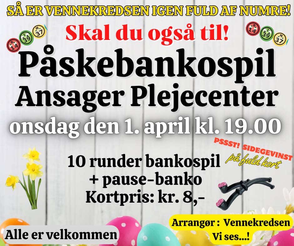 Påske-banko på plejecenteret i Ansager