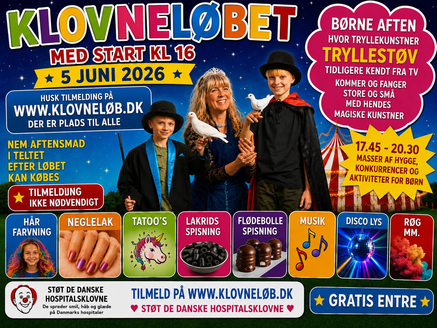 Klovneløbet samler børn og familier