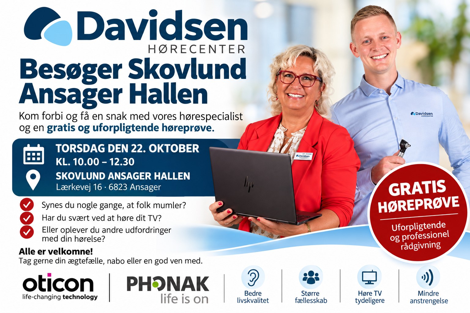 Gratis høreprøve i Skovlund Ansager Hallen