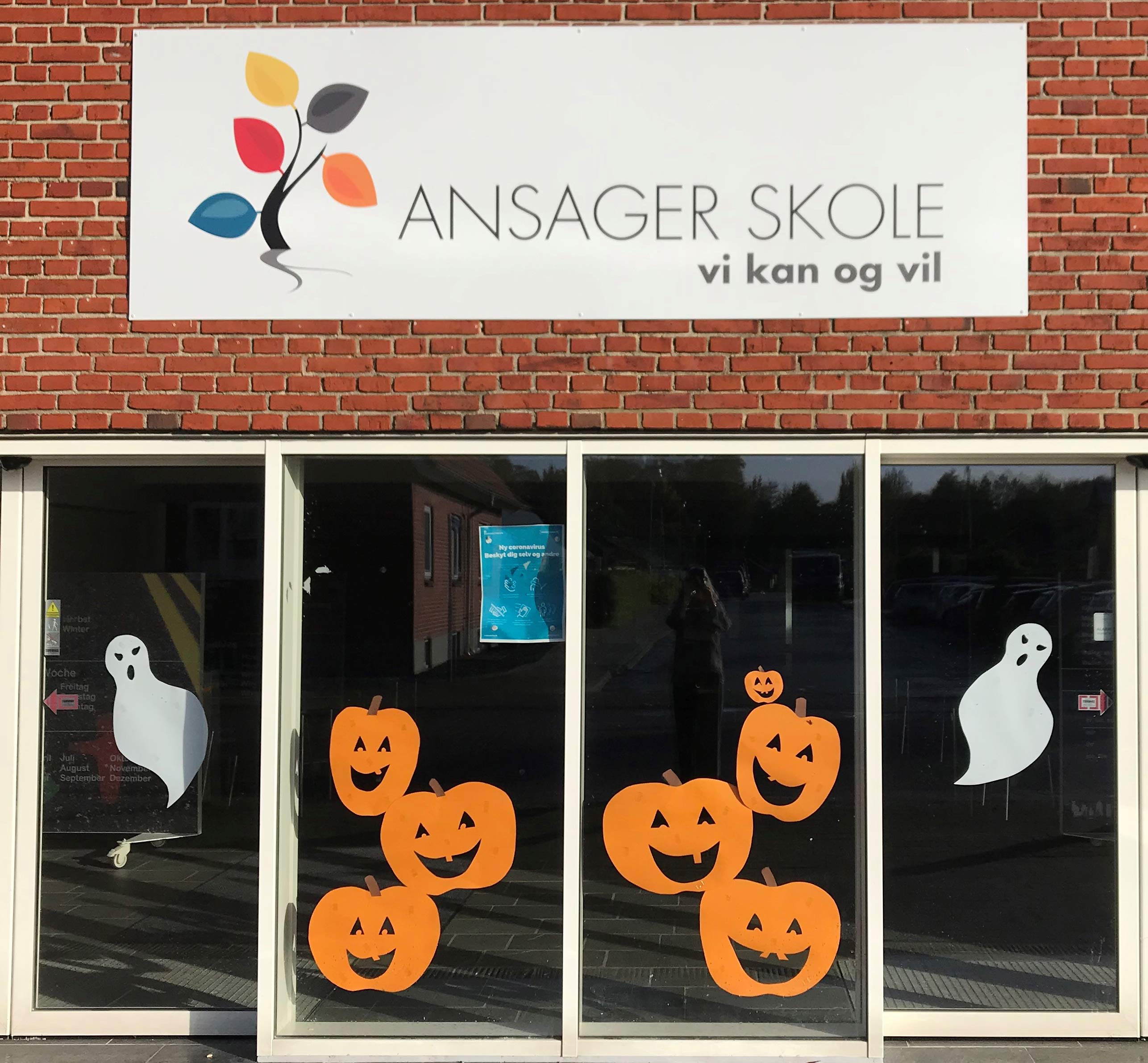 Optakt til halloween på Ansager skole