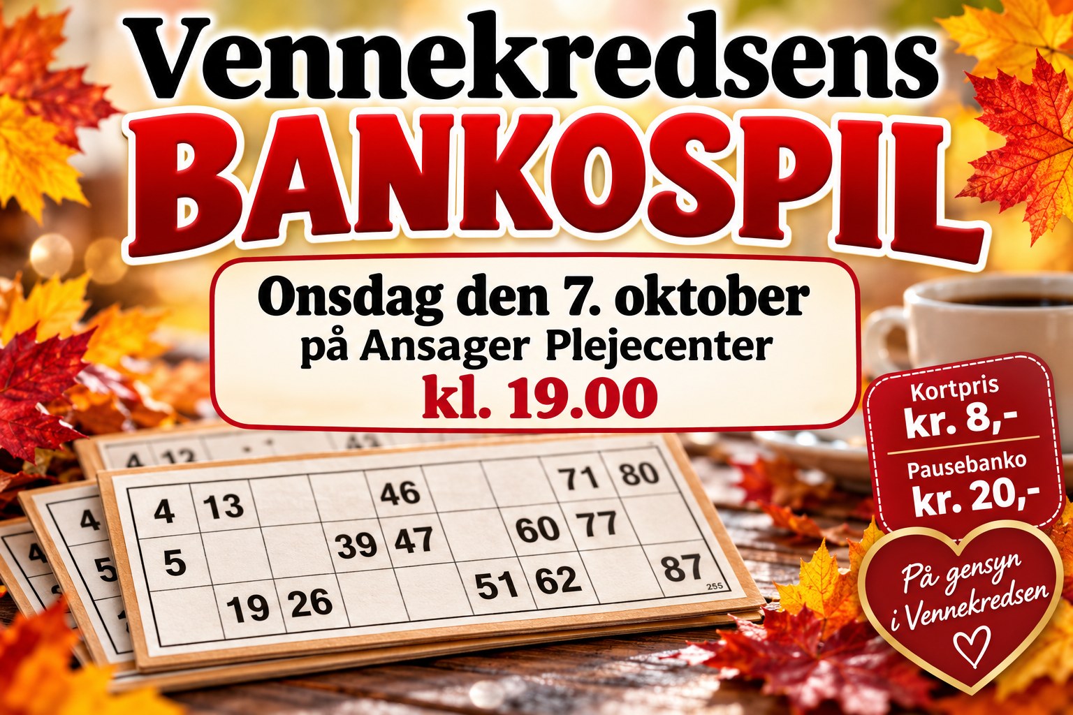 Banko på Ansager Plejecenter onsdag den 7. oktober
