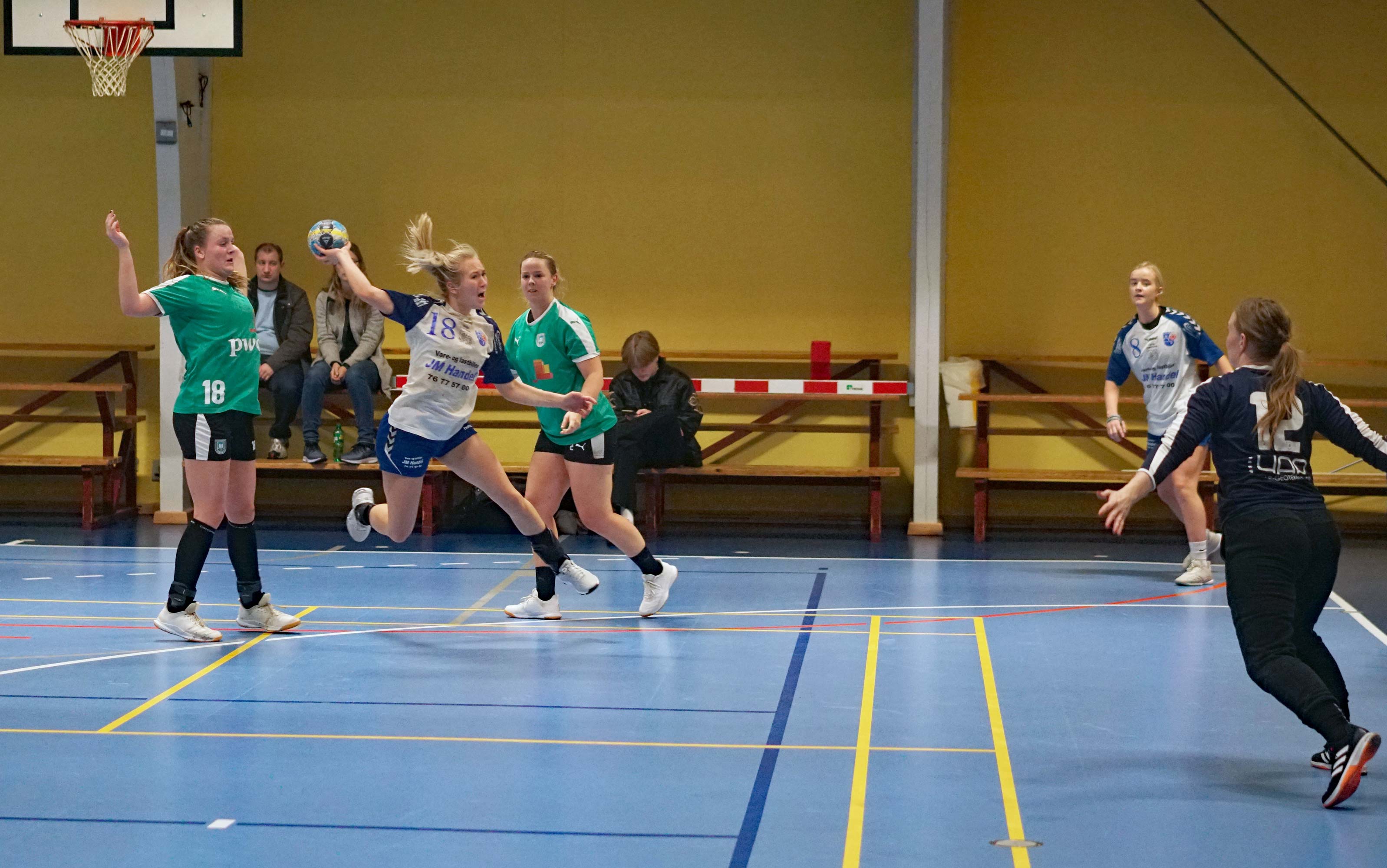 Fra kampen SIF/Ansager-Skanderborg i Skovlund-Ansager Hallen den 8. december 2019