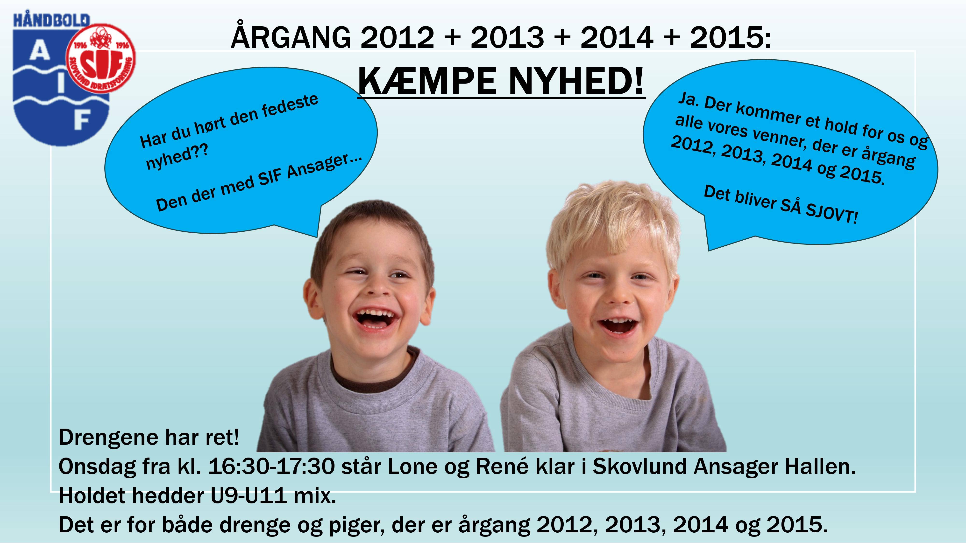 Ny U9-U11 håndboldhold i Skovlund Ansager