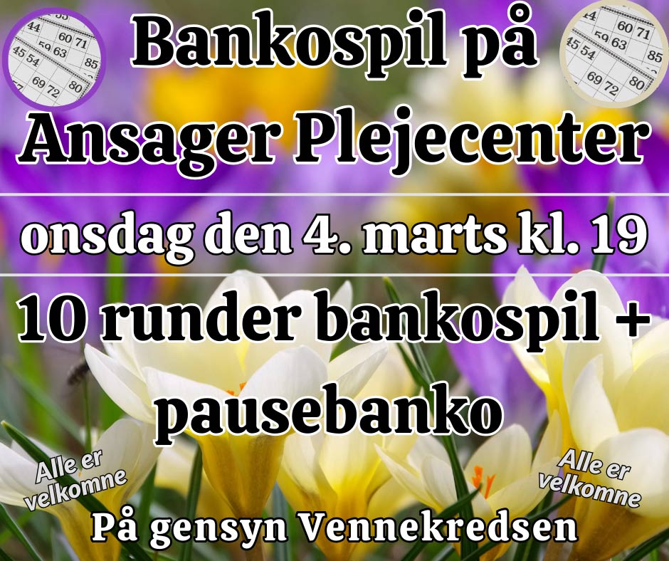 Banko på plejecentret støtter beboerne
