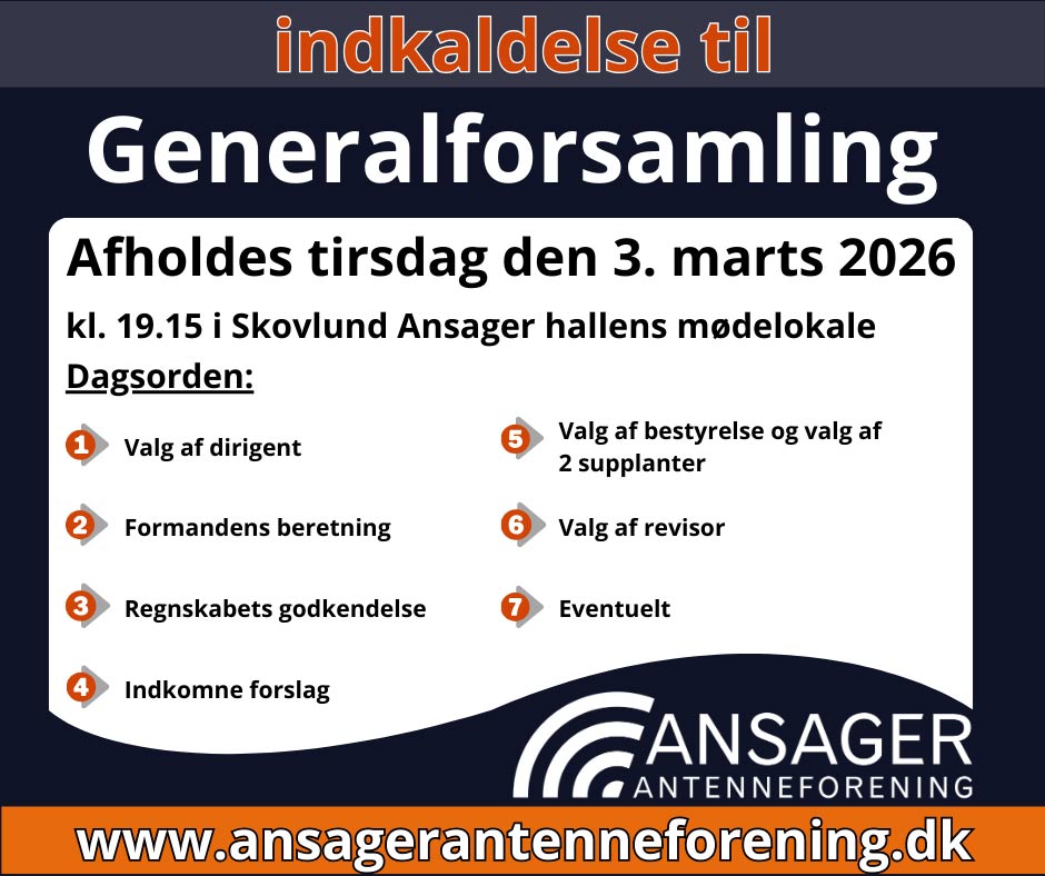 Generalforsamling i Ansager Antenneforening
