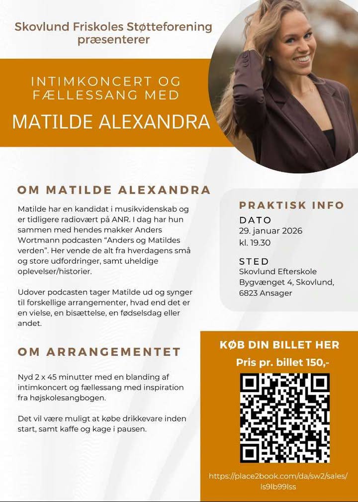 Intimkoncert og fællessang med Matilde Alexandra