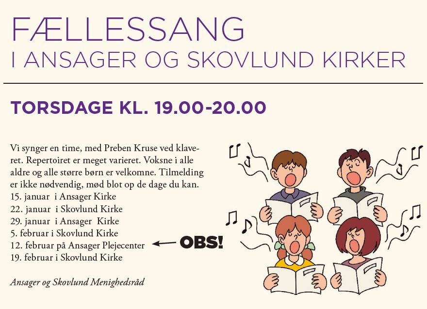 Fællessang i Ansager kirke
