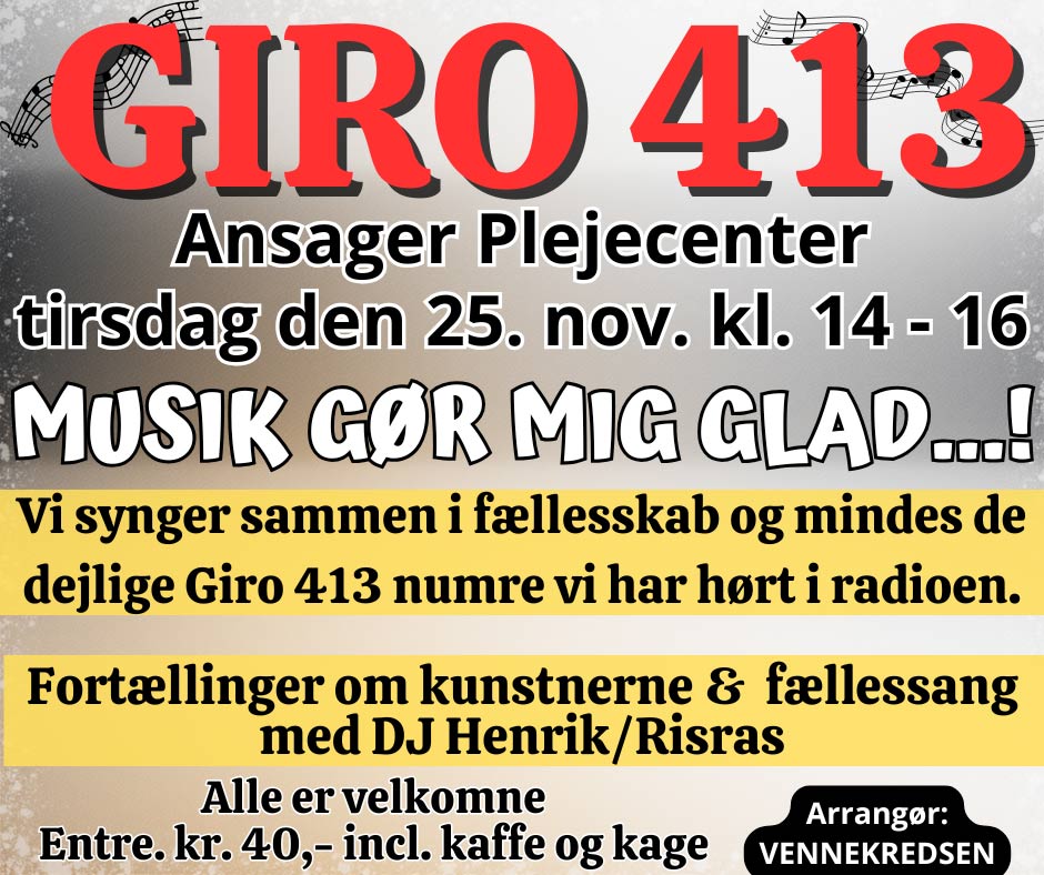 Giro 413-hygge på Plejecentret