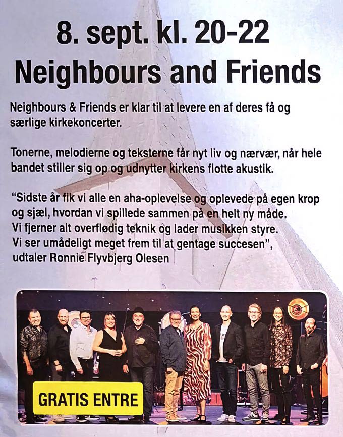 Kirkekoncert med Neighbours & Friends