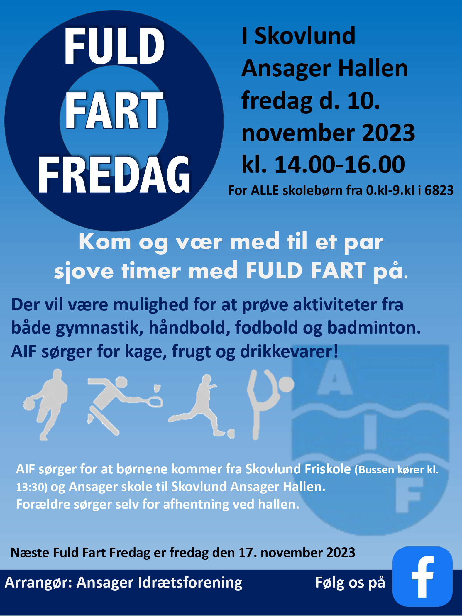 Aktivitetsdag for skolebørn i Skovlund Ansager Hallen