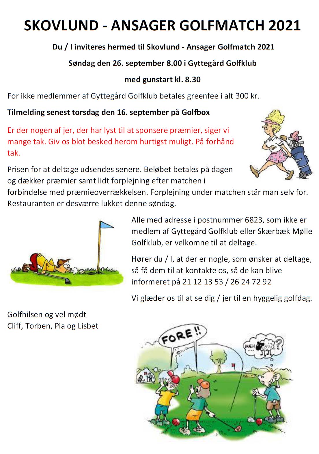 Skovlund-Ansager golfmatch 2021