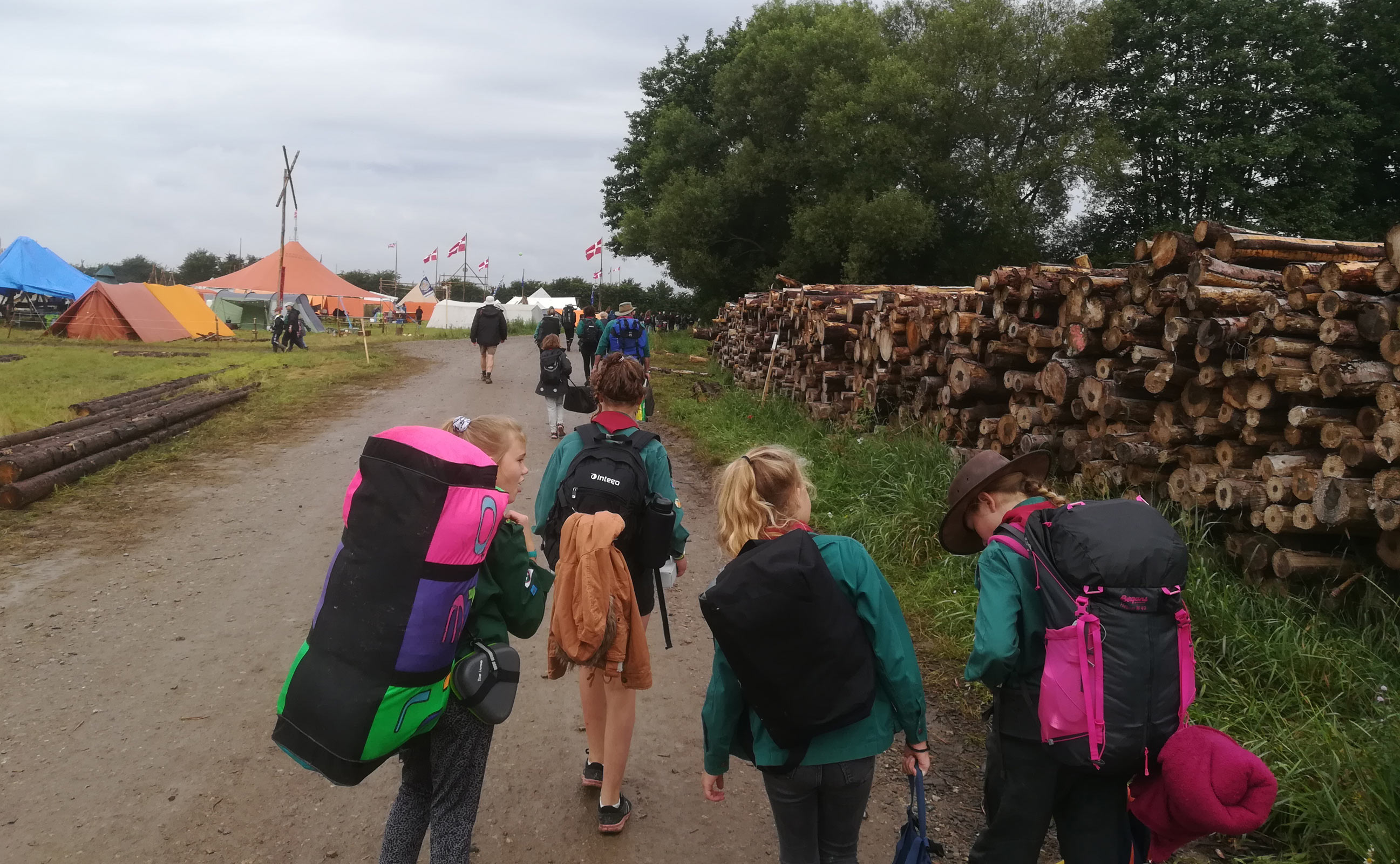 Skovlund KFUM Spejdere er ankommet til lejren i Sønderborg