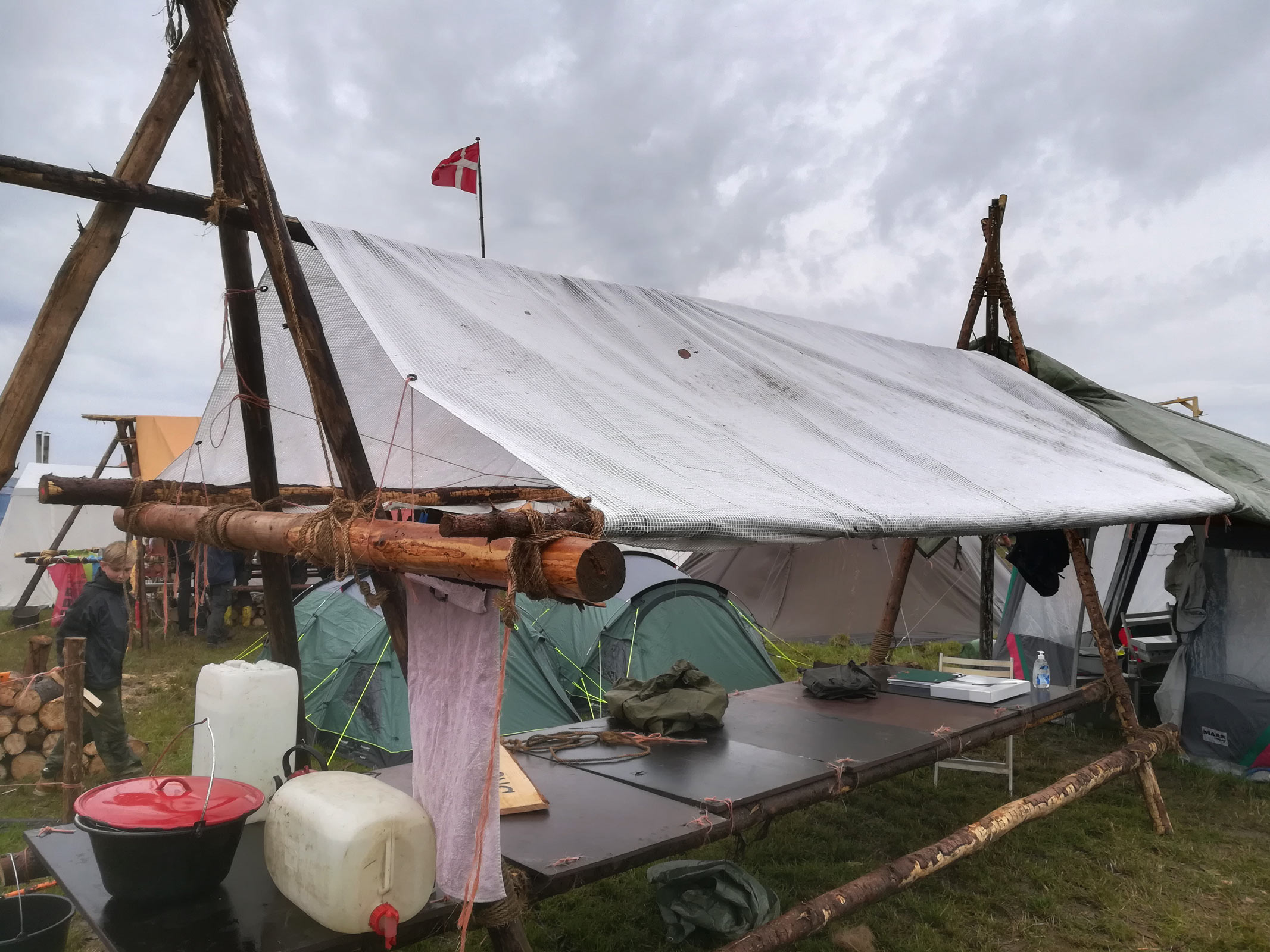 Skovlund KFUM Spejdere er ankommet til lejren i Sønderborg