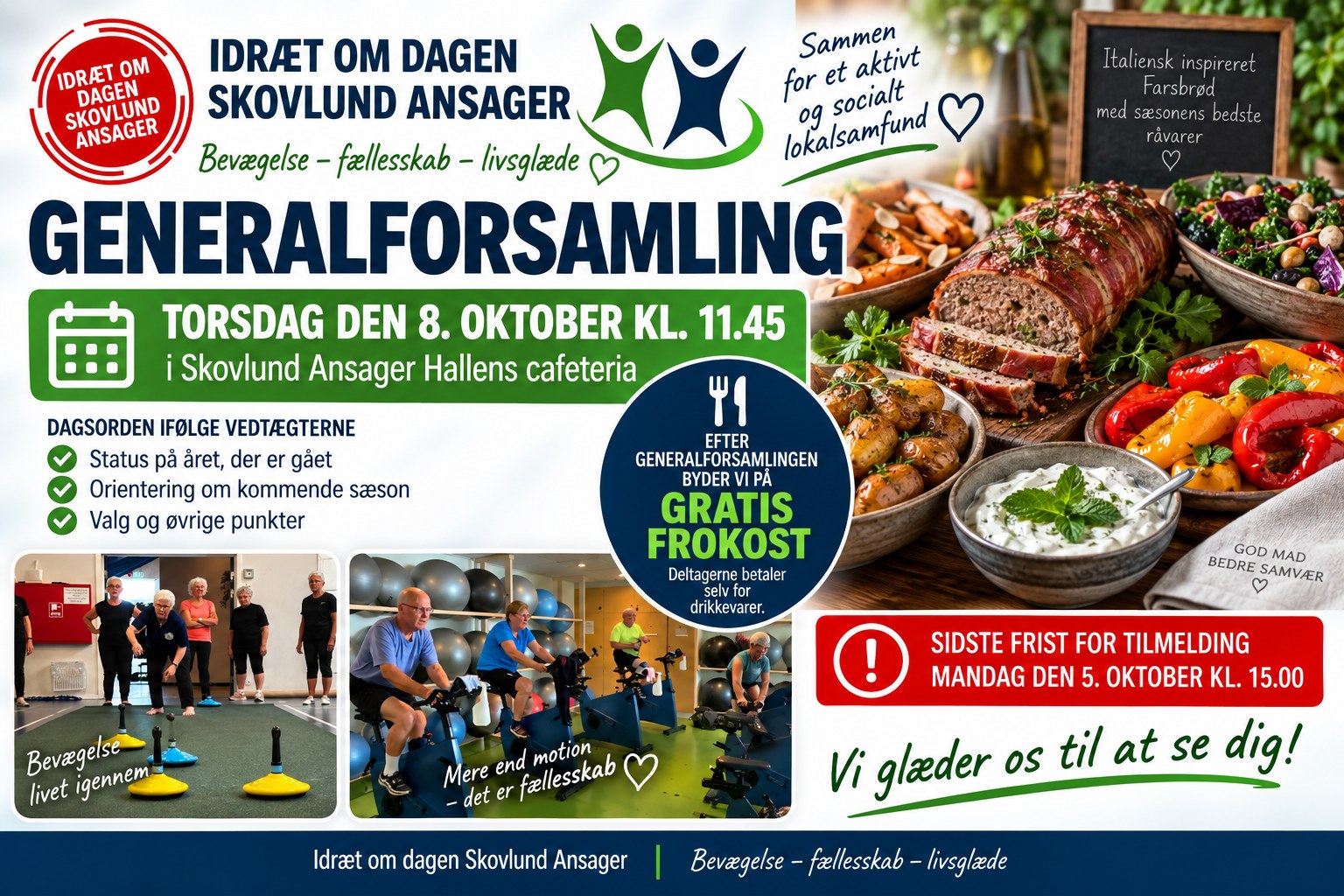 Generalforsamling med fællessang og gratis frokost