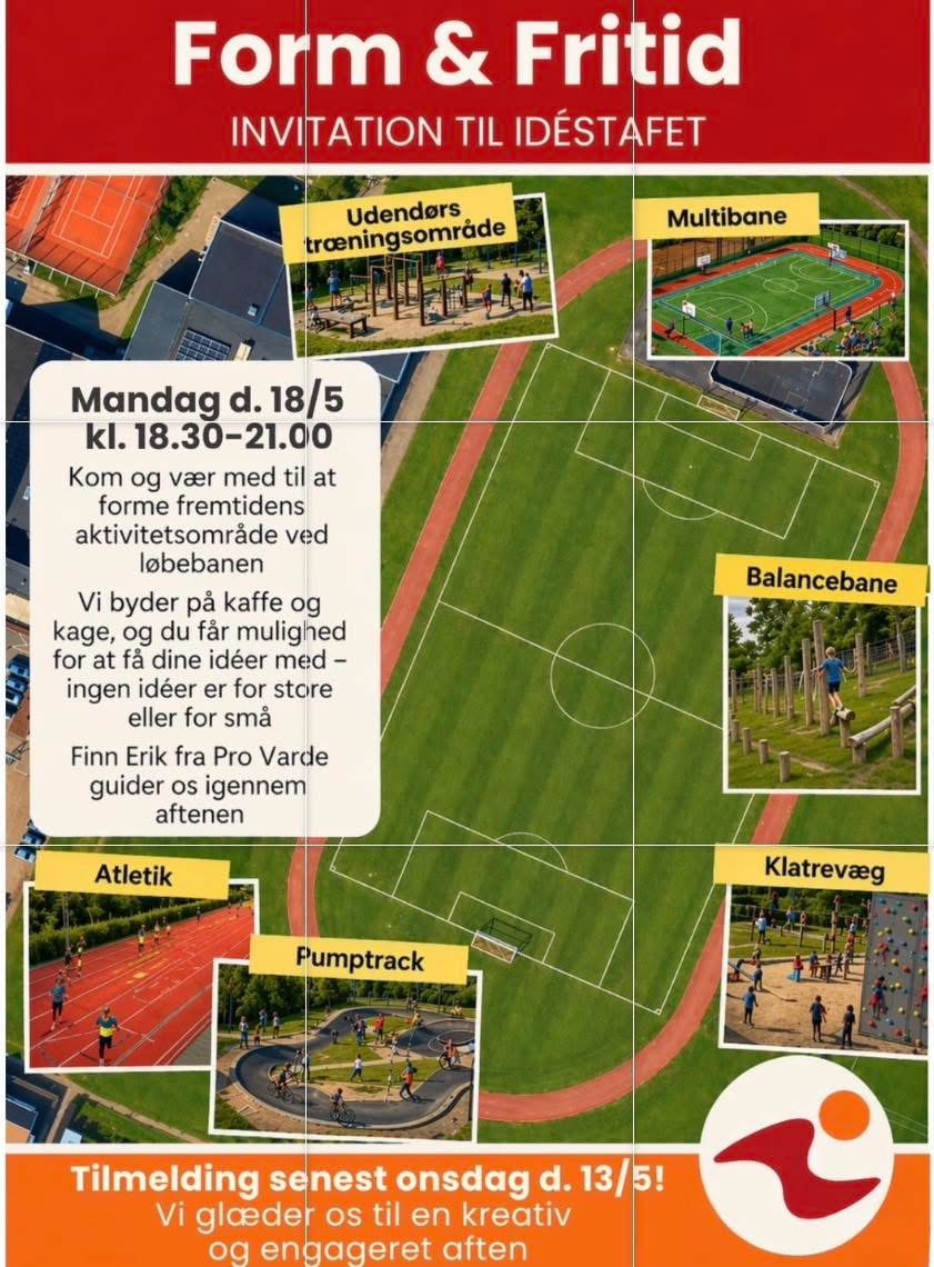 Invitation til idéstafet ved løbebanen