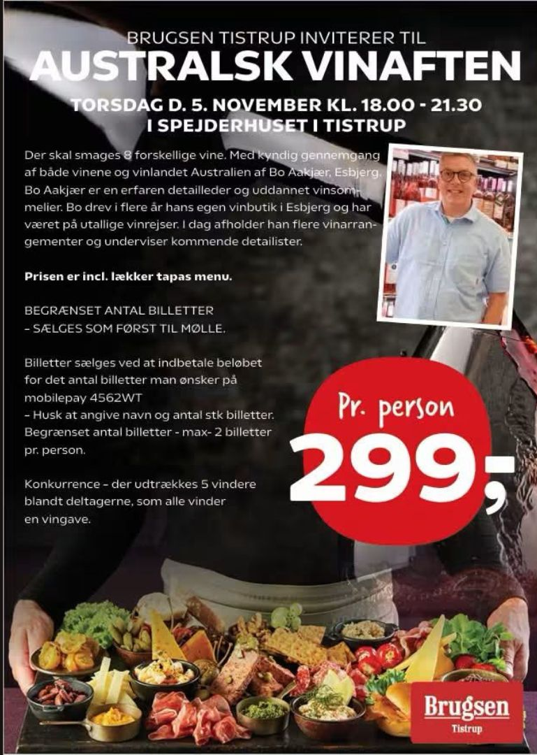 Brugsen Tistrup inviterer til Australsk Vinaften