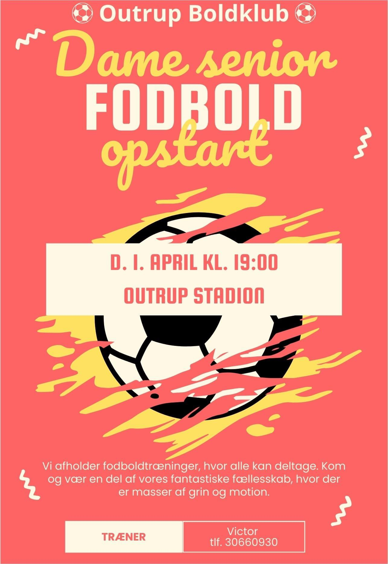 Opstart Fodbold for Damer Senior