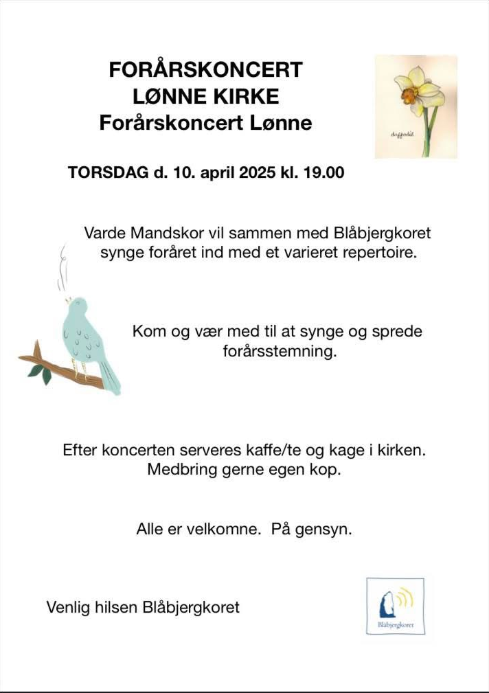 Forårskoncert i Lønne Kirke