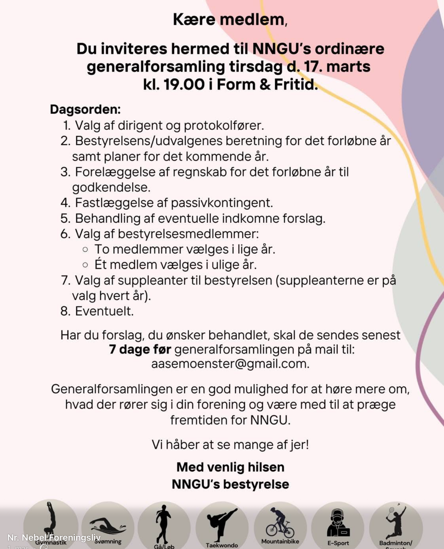 Invitation til NNGU generalforsamling