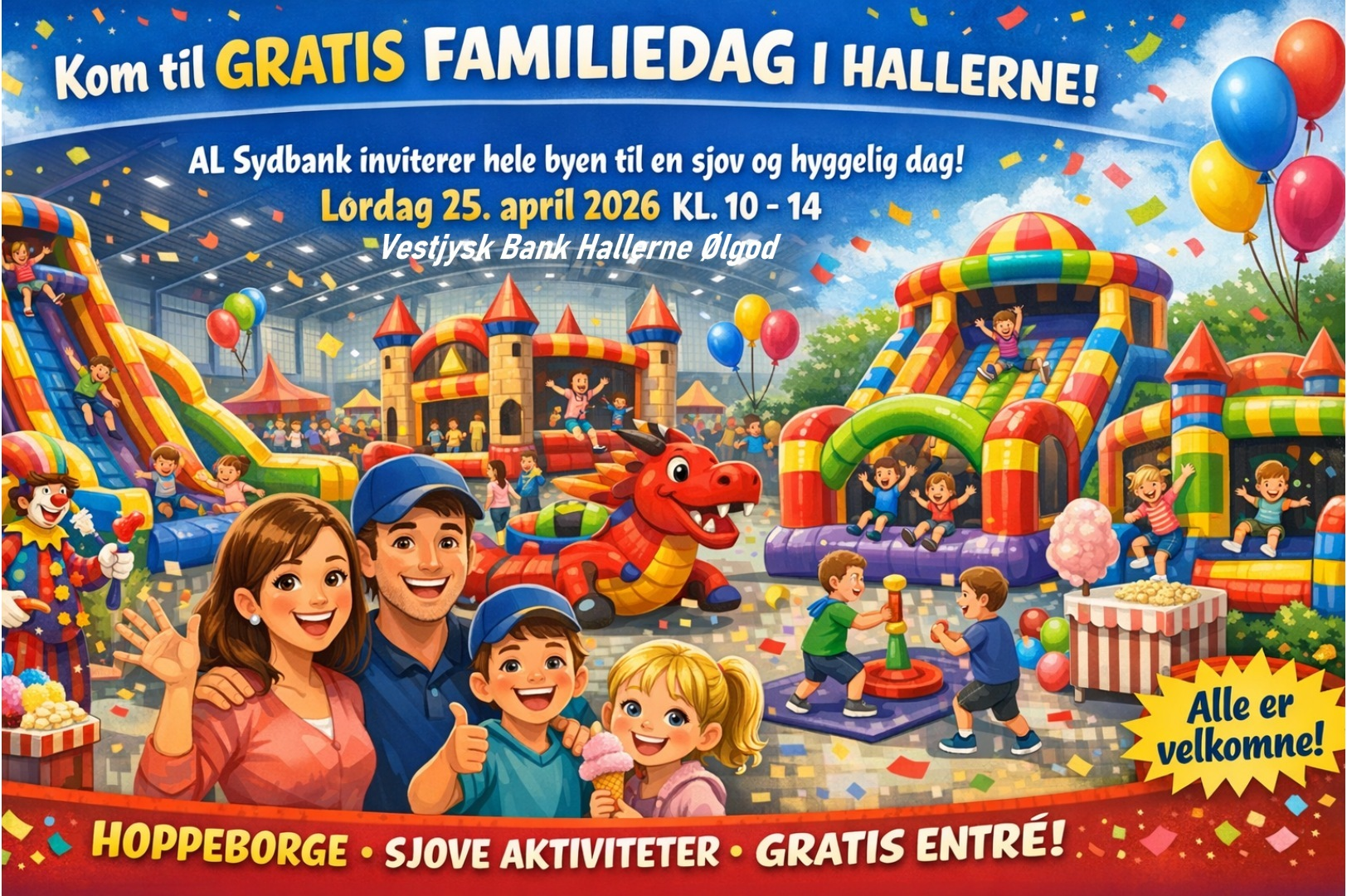 Kom til gratis familiedag i Hallerne