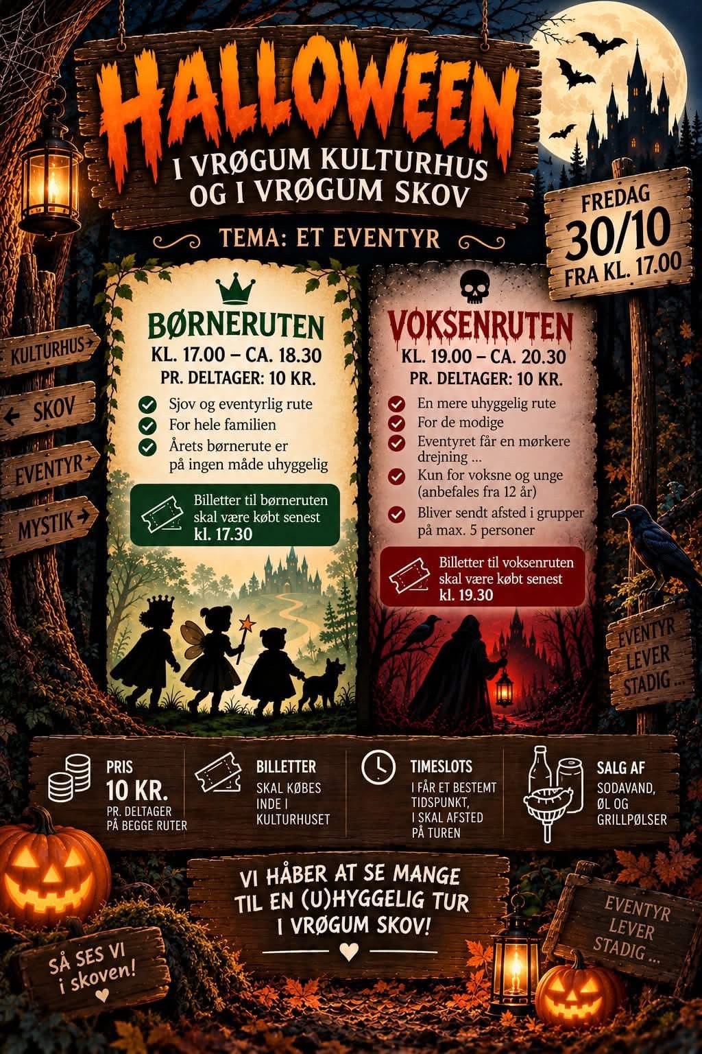 Halloween med eventyrlige ruter i Vrøgum