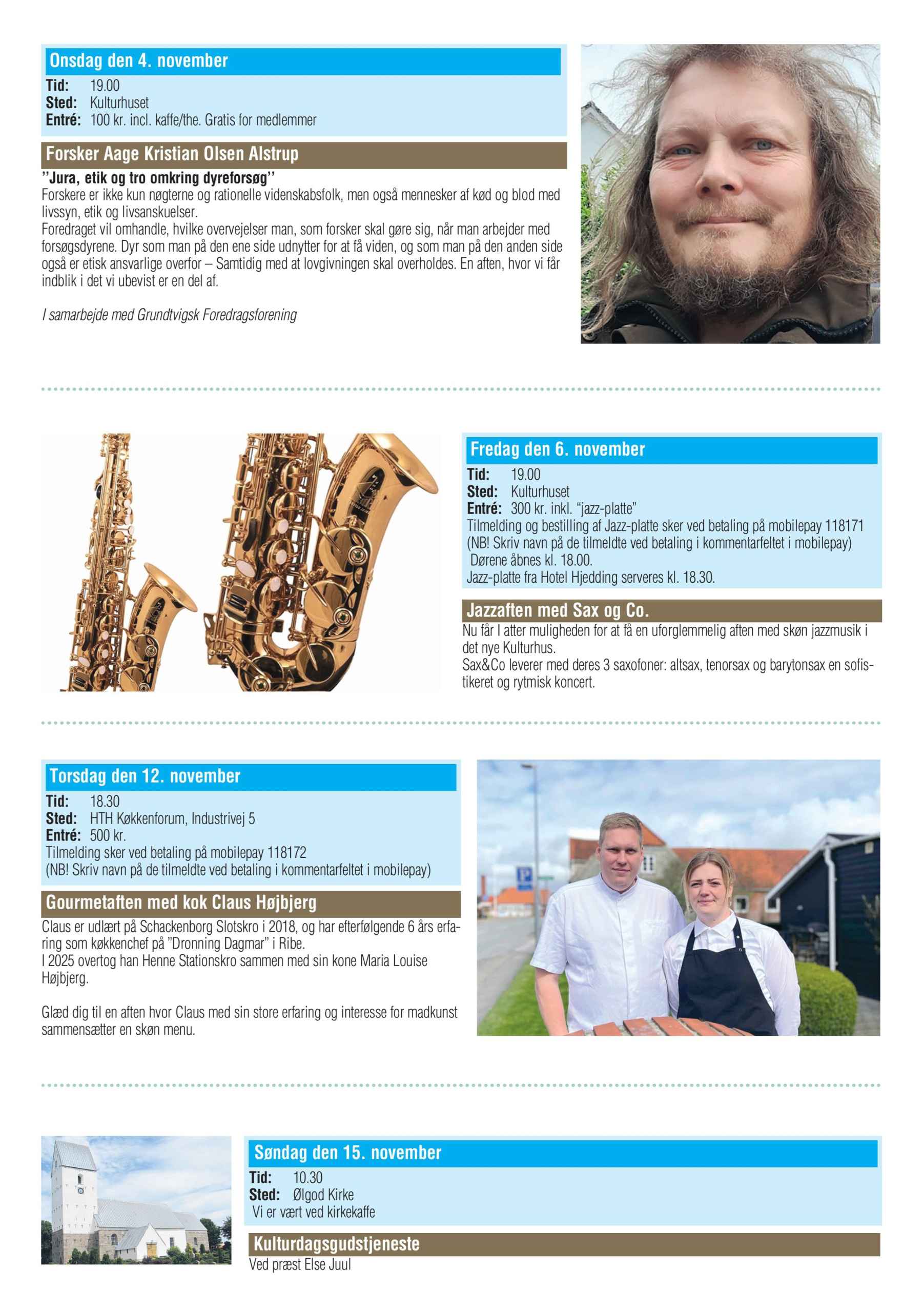 Arrangement i Ølgod Kulturdage i dag