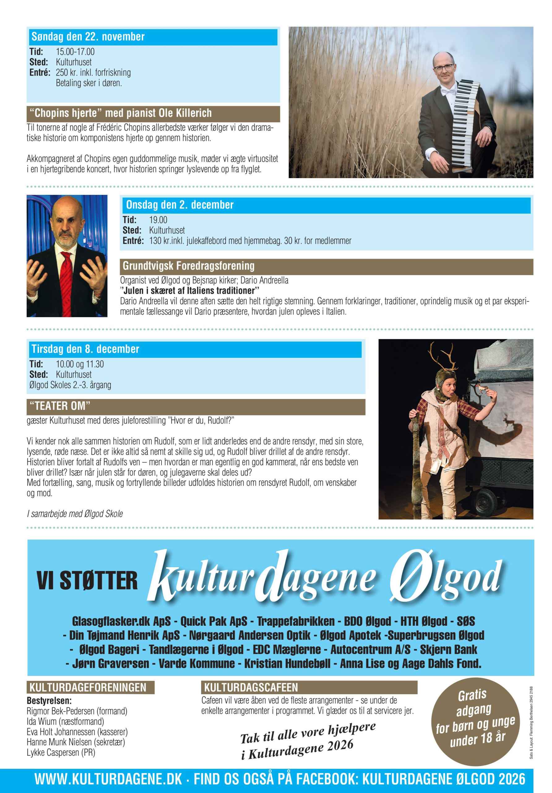 Arrangement i Ølgod Kulturdage i dag