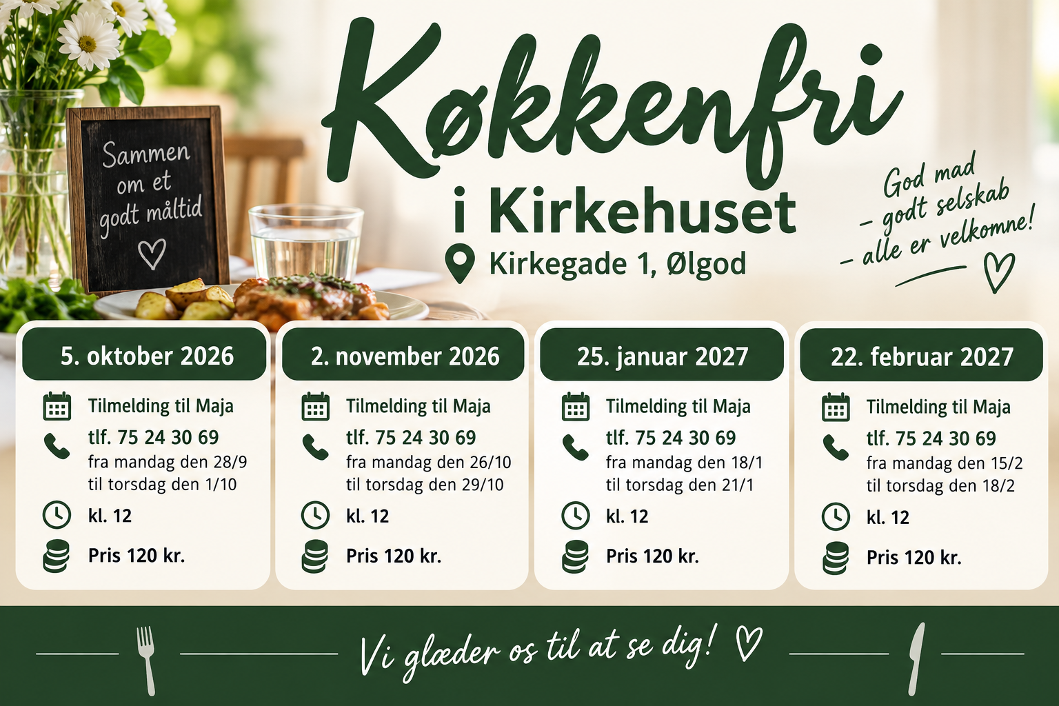 Køkkenfri i Kirkehuset, Kirkegade 1, Ølgod