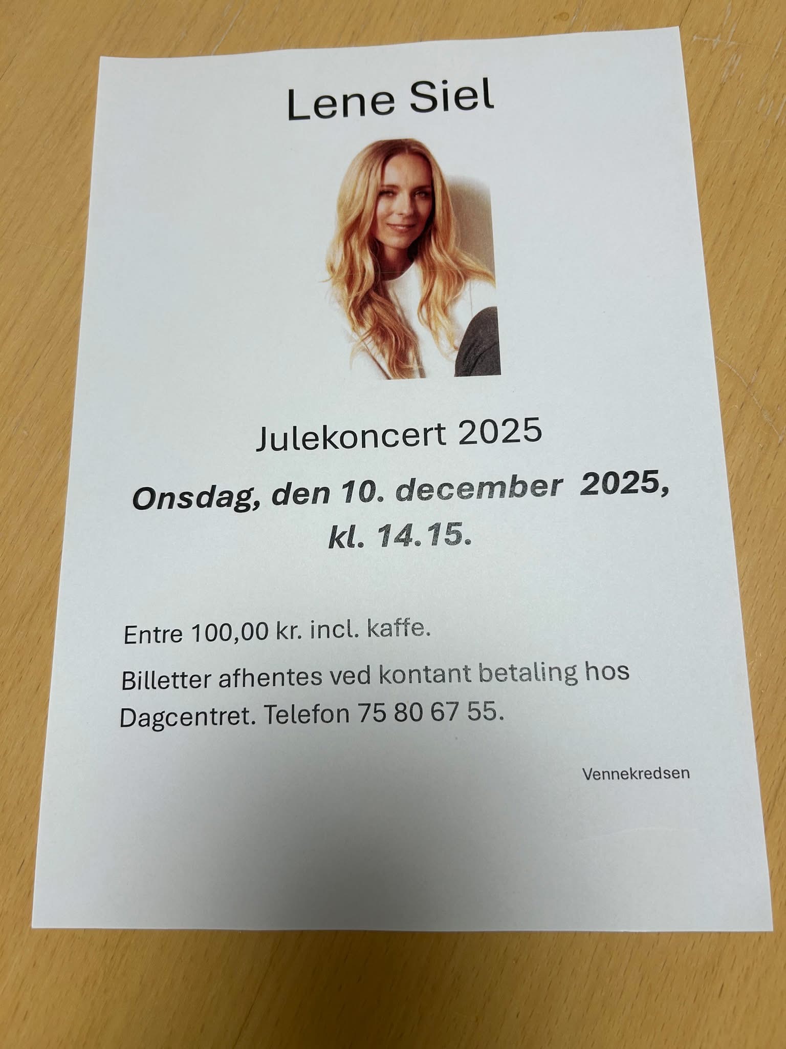 Lene Siel julekoncert i december
