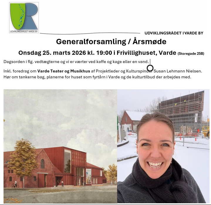 generalforsamling / årsmøde Varde By Udviklingsråd