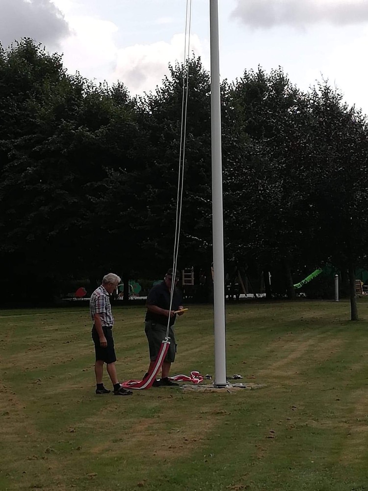 Ny flagstang i Byparken