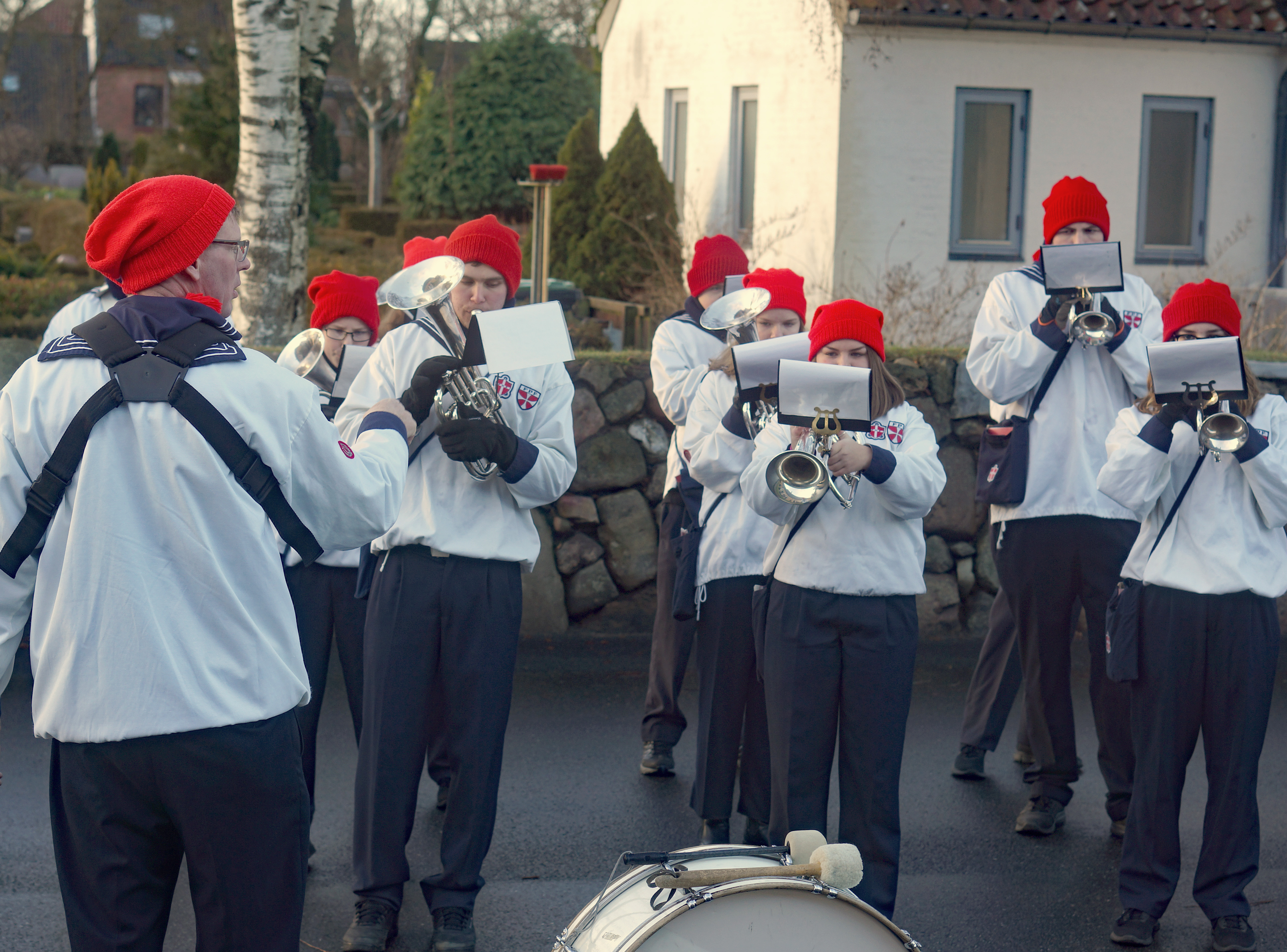 Juleoptog med FDF-orkester i front