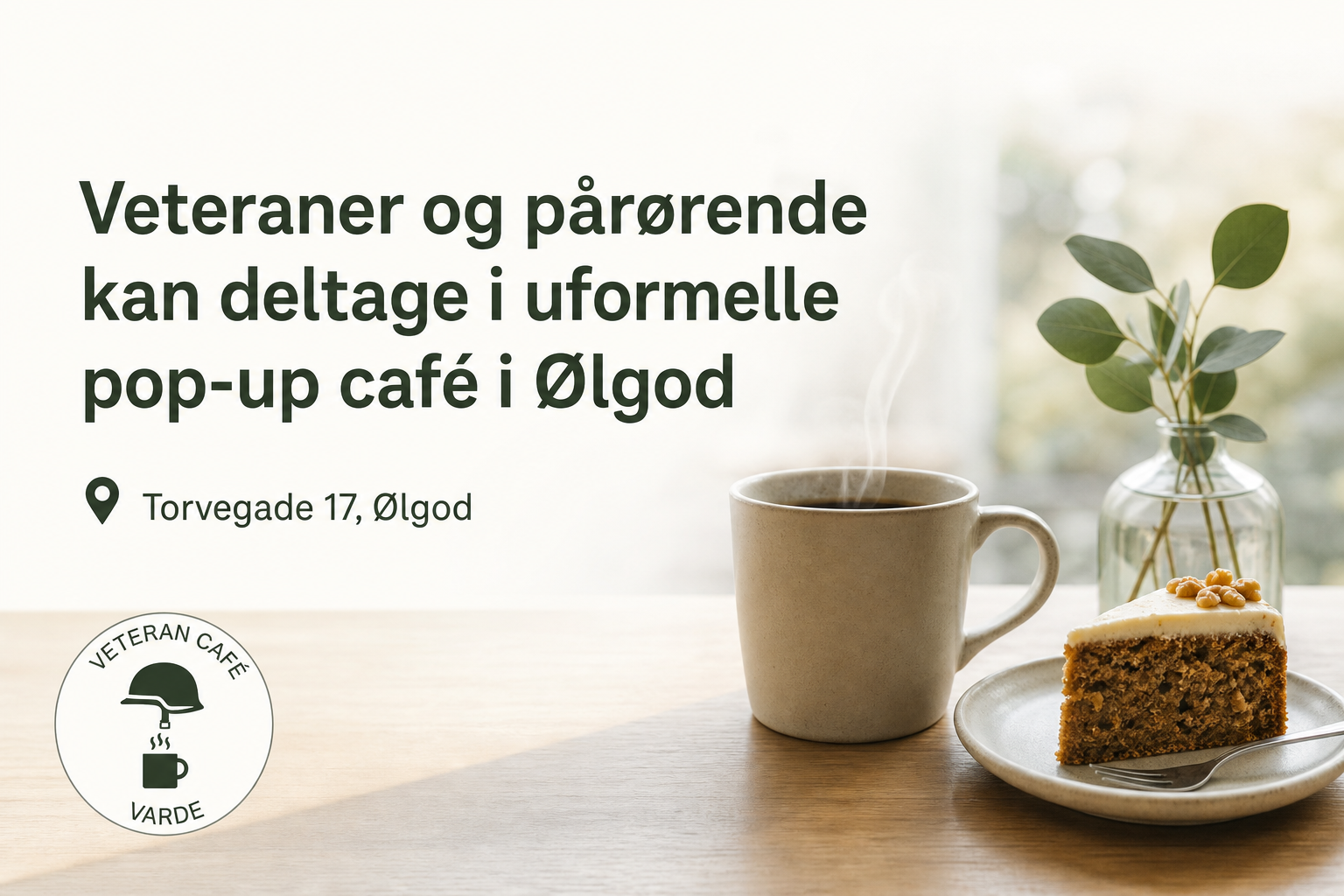 Veteraner og pårørende kan deltage i uformelle pop-up café i Ølgod