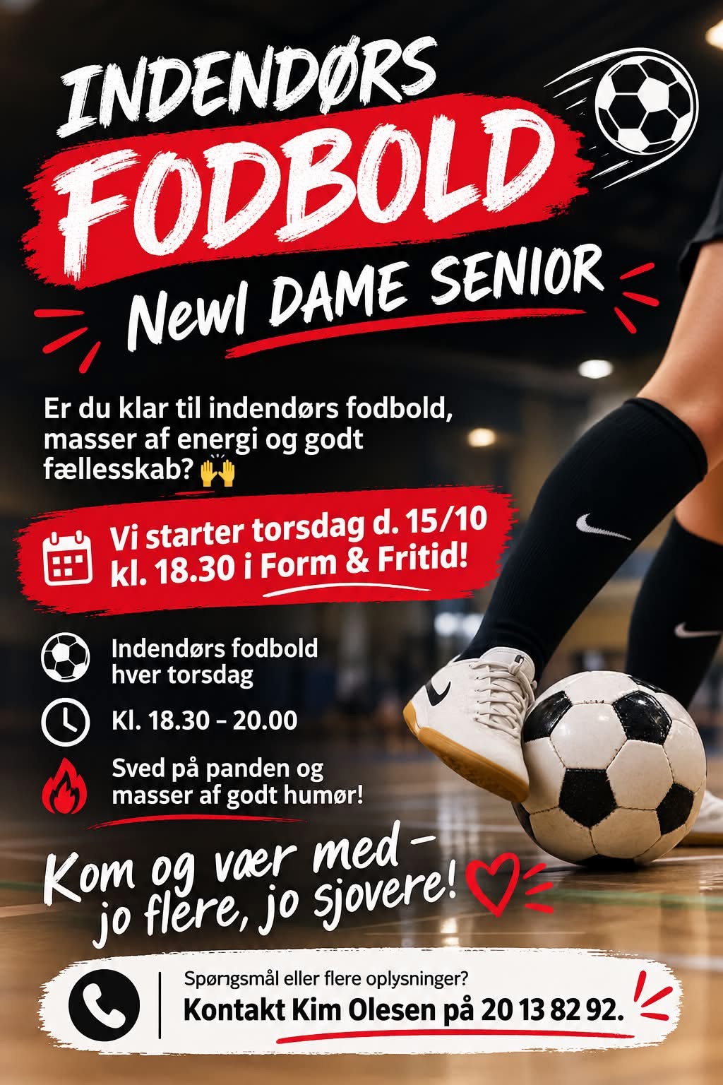 Kvinder mødes om indendørs fodbold