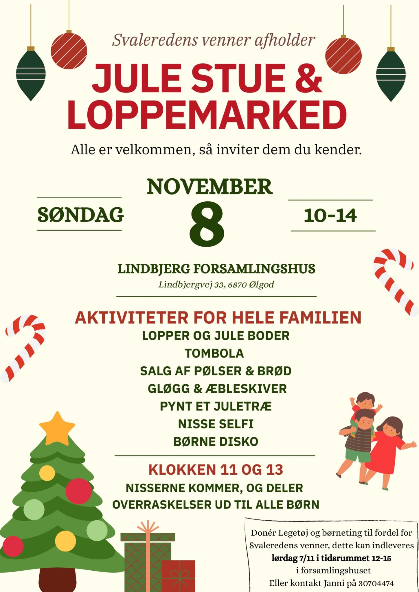 Svaleredens venner inviterer til julestue og loppemarked
