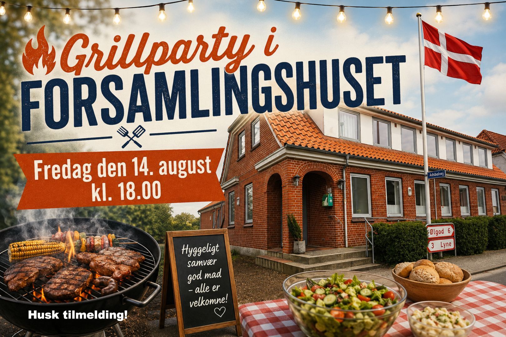 Grillparty i Strellev Forsamlingshus