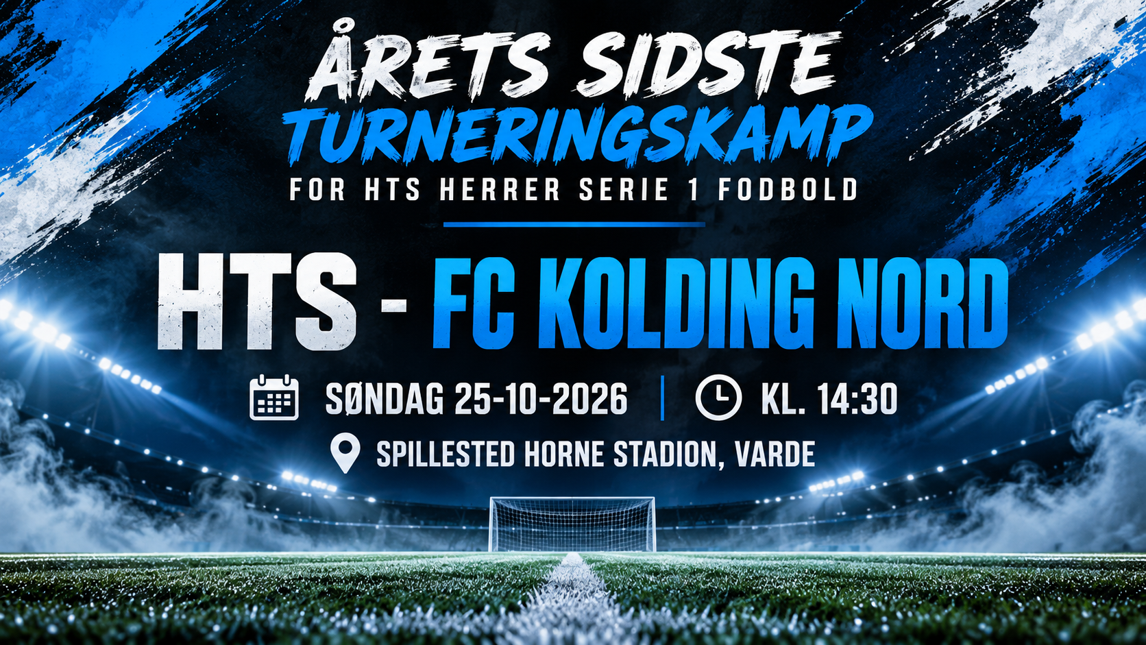 Årets sidste turneringskamp for HTS herrer serie 1 fodbold - HTS - FC Kolding Nord