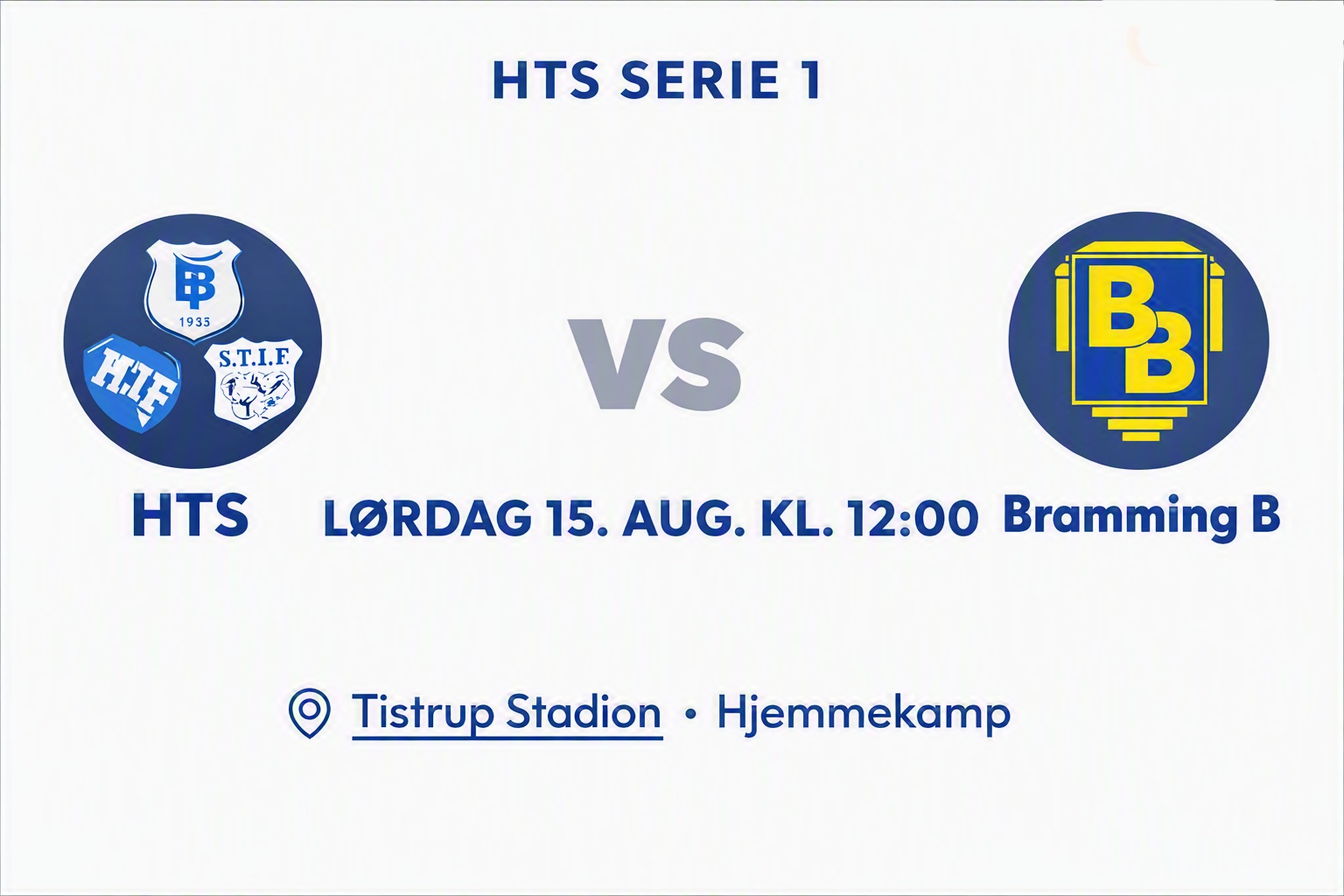 Fodbold serie 1. HTS møder Bramming B