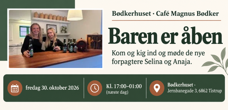 Baren er åben · grafisk opsætning