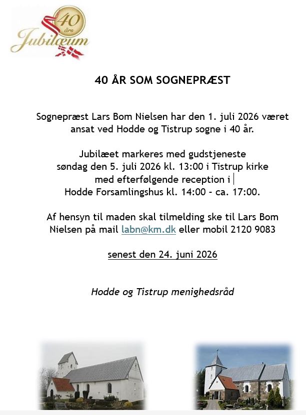LARS BOM - 40 ÅR SOM SOGNEPRÆST