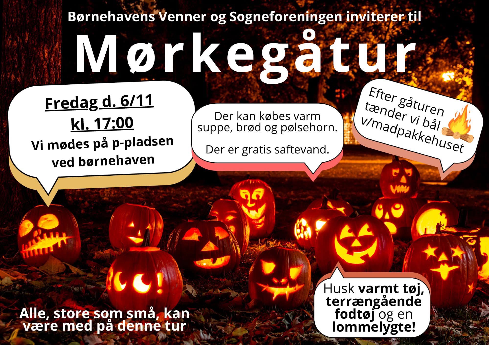 Mørkegåtur med bål og fællesskab