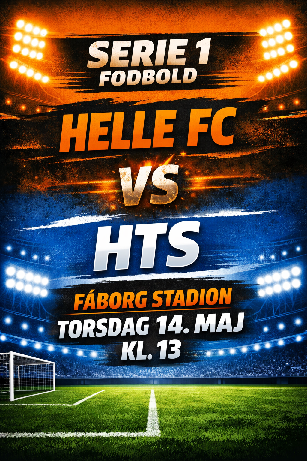 Lokalopgør fodbold serie 1 mellem Helle FC og HTS