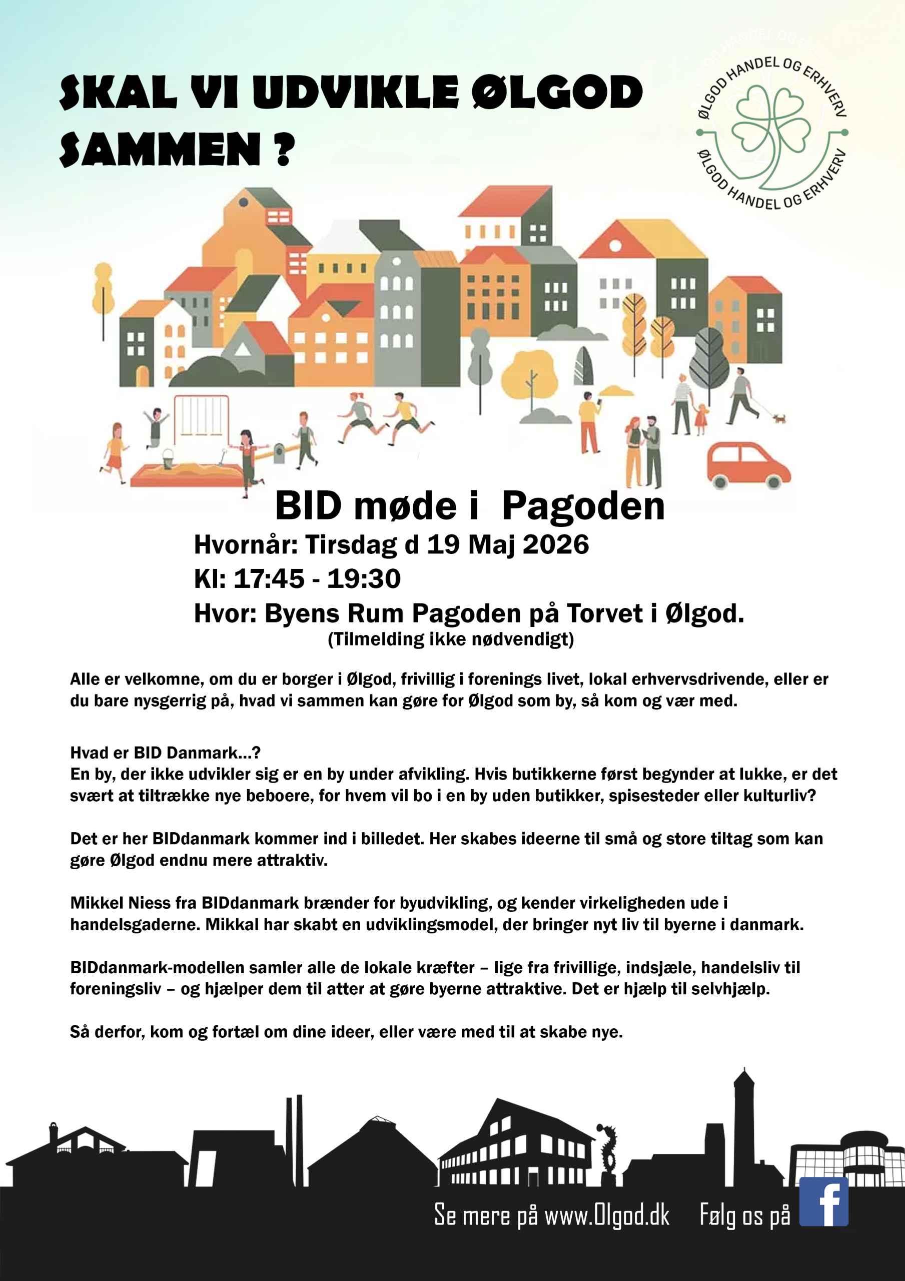 BID-møde i Pagoden, skal vi udvikle Ølgod sammen.