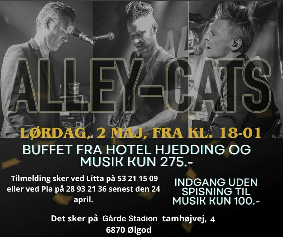 Alley-Cats spiller op til fest på Gårde stadion