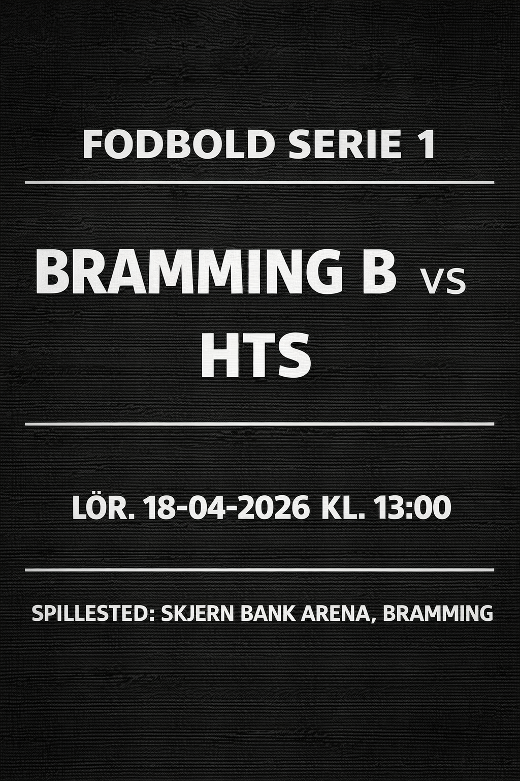 HTS Fodbold: Serie 1 Bramming B–HTS