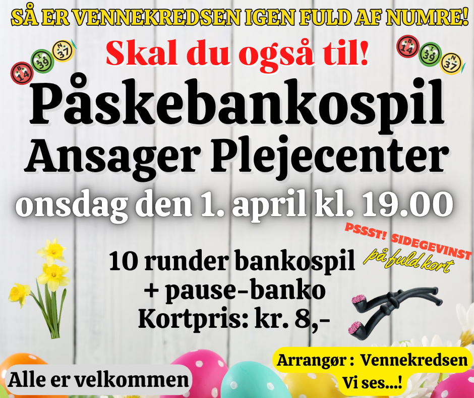Påskebankospil på Ansager Plejecenter
